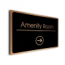 Amenity Room Sign Directional Sign - Brushed Metal Finish