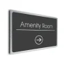 Amenity Room Sign Directional Sign - Brushed Metal Finish