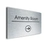 Amenity Room Sign Directional Sign - Brushed Metal Finish