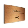 Archives Sign Directional Sign - Brushed Metal Finish
