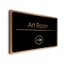 Art Room Sign Directional Sign - Brushed Metal Finish