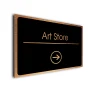 Art Store Sign Directional Sign - Brushed Metal Finish