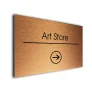 Art Store Sign Directional Sign - Brushed Metal Finish