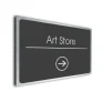 Art Store Sign Directional Sign - Brushed Metal Finish