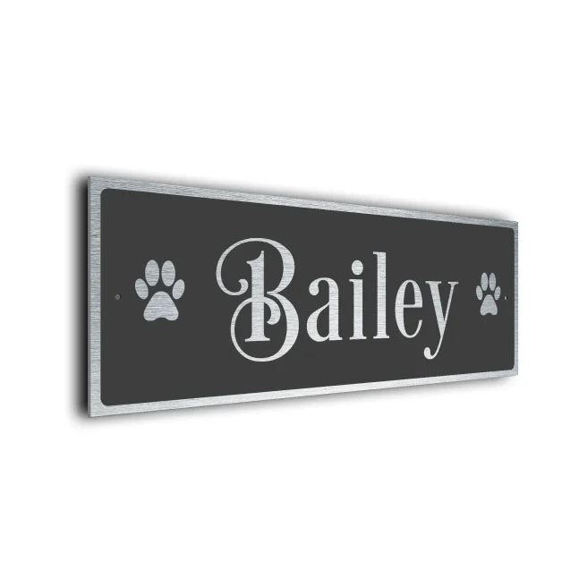 Dog Name Sign DN108-GS Modern Dog Name Signs