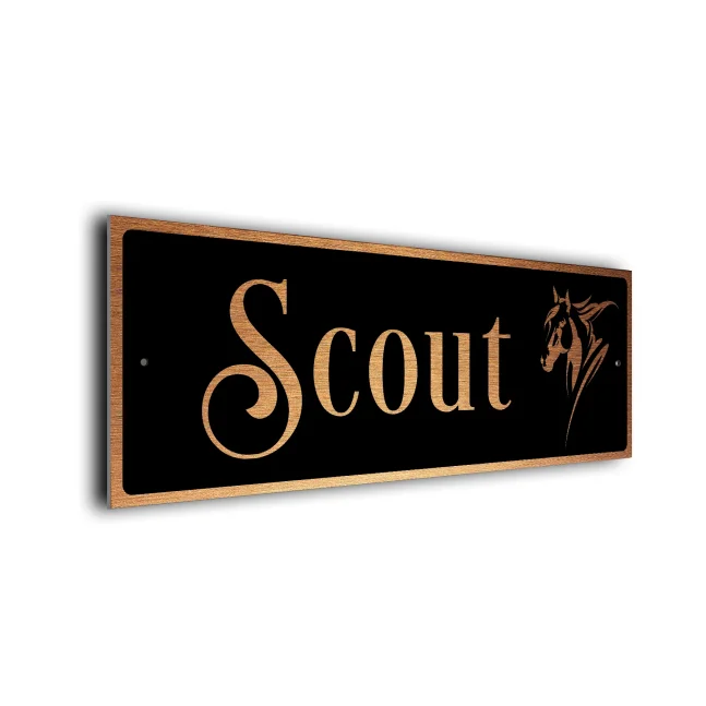 Horse Name Sign HN110-BC Personalized Horse Name Sign