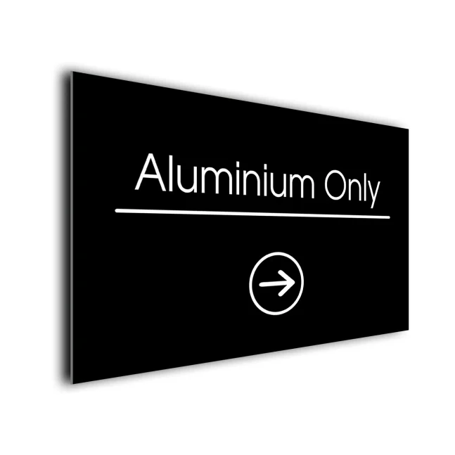 Aluminium Only Arrow Sign Directional Sign Aluminium Only Arrow Sign Directional Sign