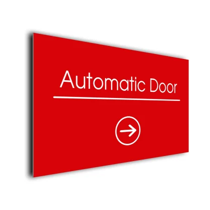 Automatic Door Arrow Sign Directional Sign