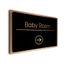 Baby Room Sign Directional Sign - Brushed Metal Finish