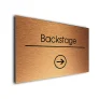 Backstage Sign Directional Sign - Brushed Metal Finish