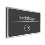 Backstage Sign Directional Sign - Brushed Metal Finish