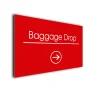 Baggage Drop Arrow Sign Directional Sign
