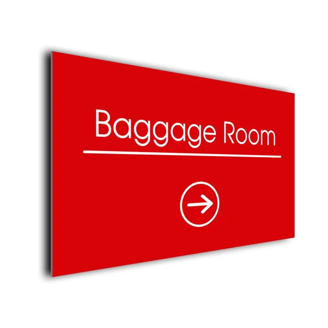 Baggage Room Arrow Sign Directional Sign Baggage Room Arrow Sign Directional Sign