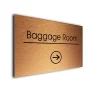 Baggage Room Sign Directional Sign - Brushed Metal Finish
