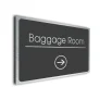 Baggage Room Sign Directional Sign - Brushed Metal Finish