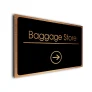 Baggage Store Sign Directional Sign - Brushed Metal Finish