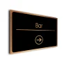 Bar Sign Directional Sign - Brushed Metal Finish
