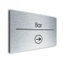 Bar Sign Directional Sign - Brushed Metal Finish