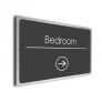 Bedroom Sign Directional Sign - Brushed Metal Finish