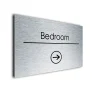 Bedroom Sign Directional Sign - Brushed Metal Finish