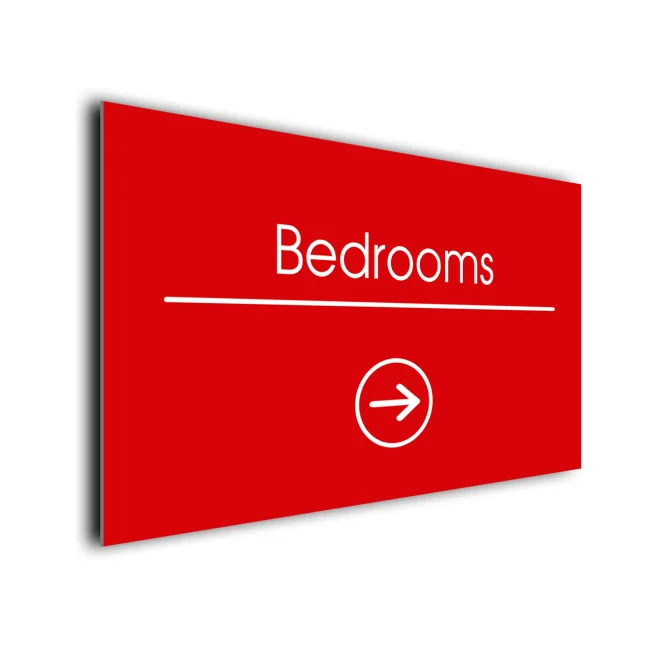 Bedrooms Arrow Sign Directional Sign Bedrooms Arrow Sign Directional Sign