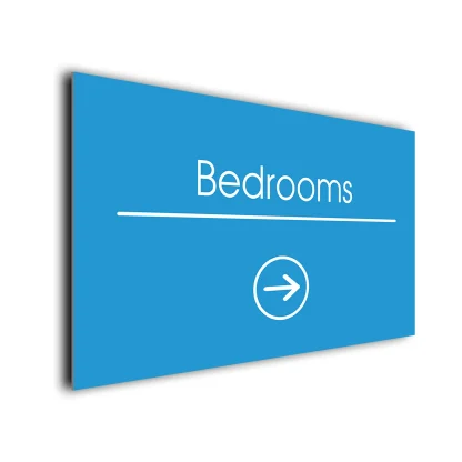 Bedrooms Arrow Sign Directional Sign