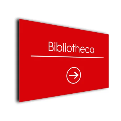 Bibliotheca Arrow Sign Directional Sign