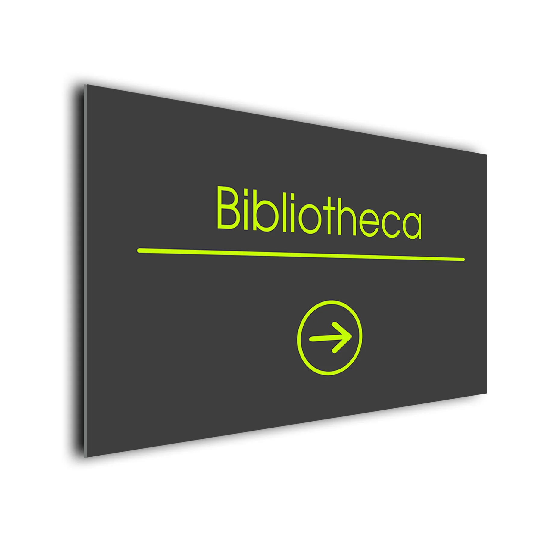 Bibliotheca Arrow Sign Directional Sign