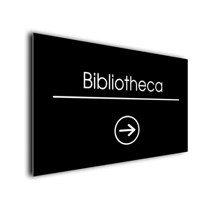 Bibliotheca Arrow Sign Directional Sign