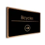 Bicycles Sign Directional Sign - Brushed Metal Finish