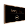 Biology Lab Sign Directional Sign - Brushed Metal Finish