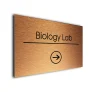 Biology Lab Sign Directional Sign - Brushed Metal Finish