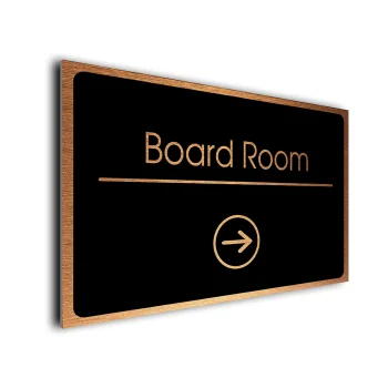 Board Room Sign Directional Sign - Brushed Metal Finish