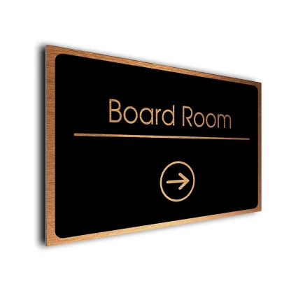Board Room Sign Directional Sign - Brushed Metal Finish