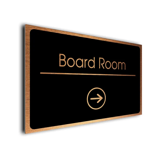 Board Room Sign Directional Sign - Brushed Metal Finish Board Room Sign Directional Sign - Brushed Metal Finish