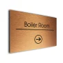 Boiler Room Sign Directional Sign - Brushed Metal Finish