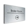 Boiler Room Sign Directional Sign - Brushed Metal Finish