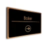 Boiler Sign Directional Sign - Brushed Metal Finish