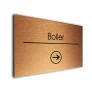 Boiler Sign Directional Sign - Brushed Metal Finish
