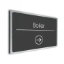 Boiler Sign Directional Sign - Brushed Metal Finish