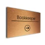 Bookkeeper Sign Directional Sign - Brushed Metal Finish