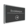 Bookkeeper Sign Directional Sign - Brushed Metal Finish