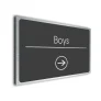 Boys Sign Directional Sign - Brushed Metal Finish