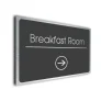 Breakfast Room Sign Directional Sign - Brushed Metal Finish