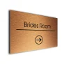 Brides Room Sign Directional Sign - Brushed Metal Finish