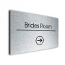 Brides Room Sign Directional Sign - Brushed Metal Finish