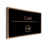 Café Sign Directional Sign - Brushed Metal Finish