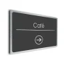 Café Sign Directional Sign - Brushed Metal Finish