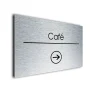 Café Sign Directional Sign - Brushed Metal Finish