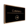 Cafeteria Sign Directional Sign - Brushed Metal Finish